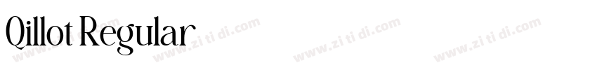 Qillot Regular字体转换 Qillot Regular字体转换